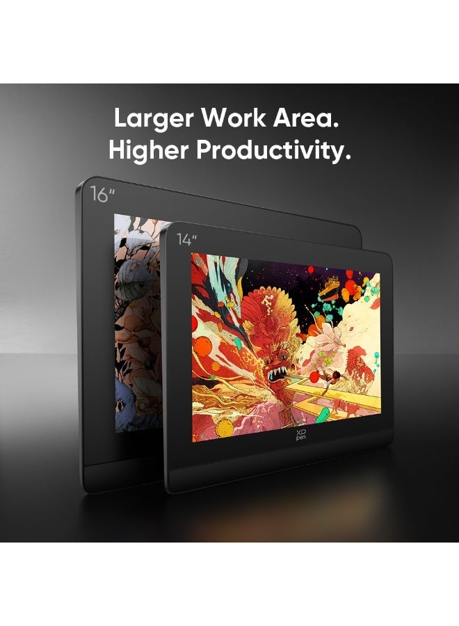 XPPen Artist Pro 16 Gen2 2.5K 16 inch QHD Drawing Tablet with Full Laminated Anti-Glare Screen 16384 Pressure Levels X3 Pro Battery-Free Stylus 159% sRGB Tilt Graphic Drawing Tablet with Mini Keydial - Image 2